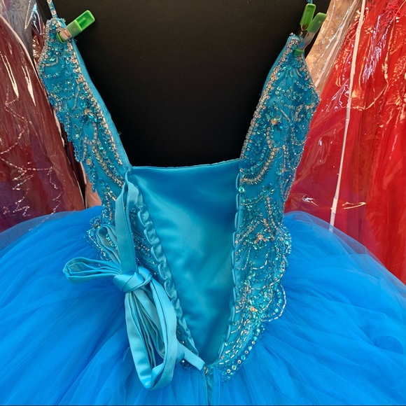 💙Peacock Quinceanera Ballgown💙 - Picture 7 of 9